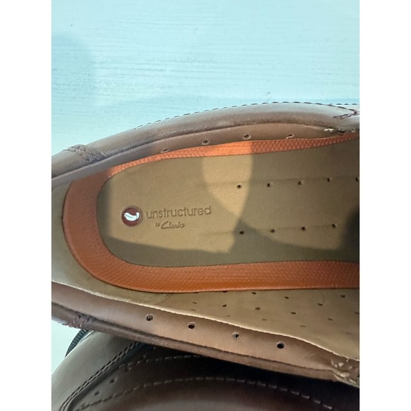 Unstructured by Clarks UN. Sheridan Marron Men’s Brown Shoes Loafers Size 12 M - Picture 8 of 12